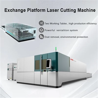 Máy cắt laser nền tảng trao đổi kép tự động